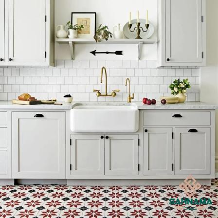 The purchase price of white tiles kitchen + training