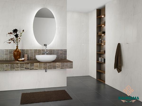 Large matt white bathroom wall tiles | great price